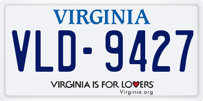 VA license plate VLD9427