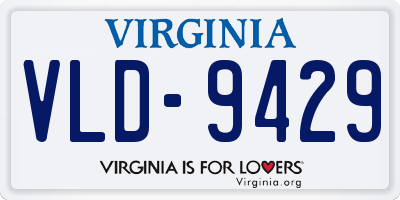 VA license plate VLD9429