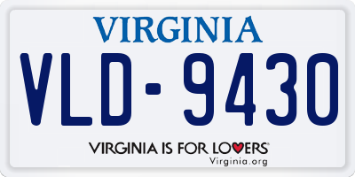 VA license plate VLD9430