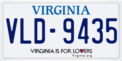 VA license plate VLD9435