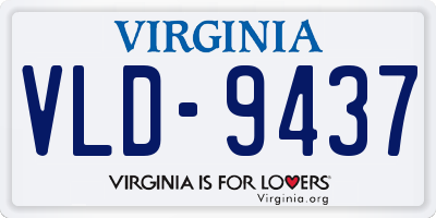 VA license plate VLD9437