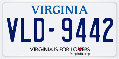 VA license plate VLD9442