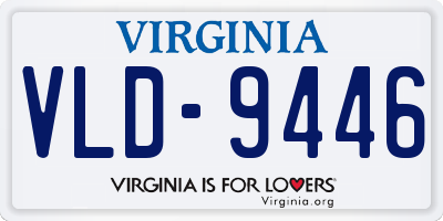 VA license plate VLD9446