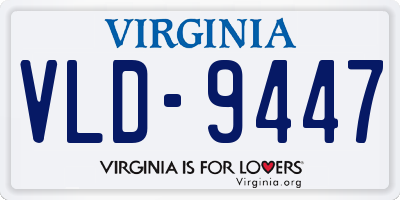 VA license plate VLD9447