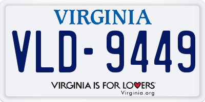 VA license plate VLD9449