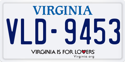 VA license plate VLD9453