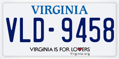 VA license plate VLD9458