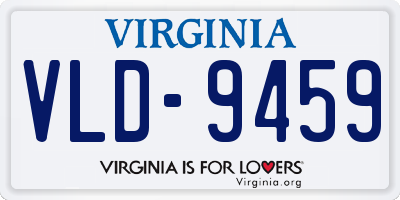 VA license plate VLD9459