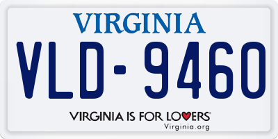 VA license plate VLD9460