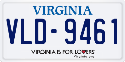 VA license plate VLD9461