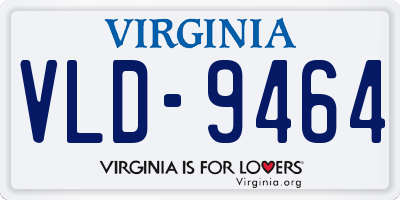 VA license plate VLD9464