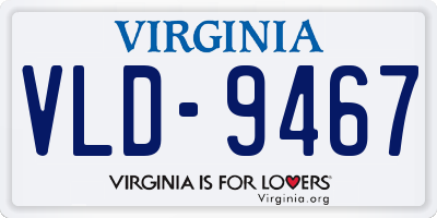 VA license plate VLD9467