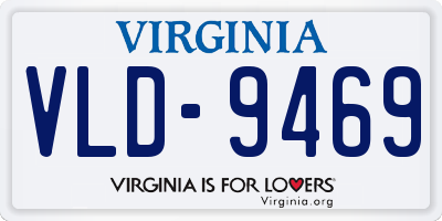 VA license plate VLD9469