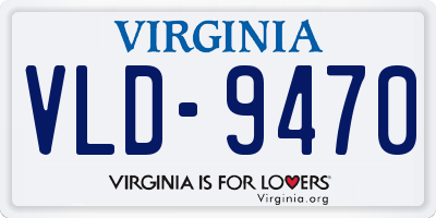 VA license plate VLD9470