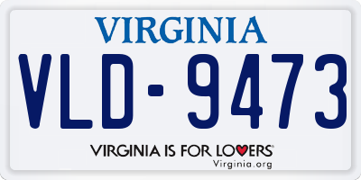 VA license plate VLD9473