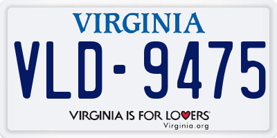 VA license plate VLD9475