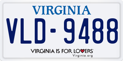 VA license plate VLD9488