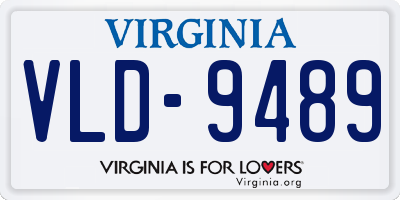 VA license plate VLD9489
