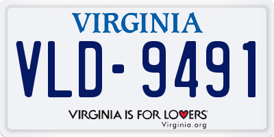 VA license plate VLD9491