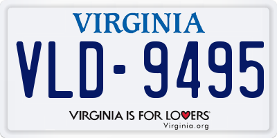 VA license plate VLD9495