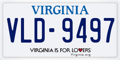 VA license plate VLD9497
