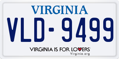 VA license plate VLD9499