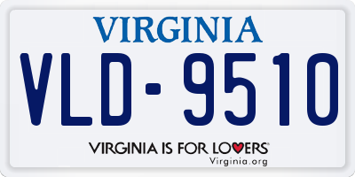 VA license plate VLD9510