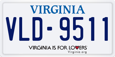 VA license plate VLD9511