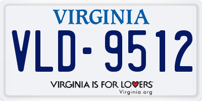 VA license plate VLD9512