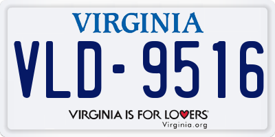 VA license plate VLD9516