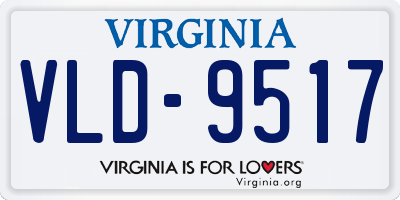 VA license plate VLD9517