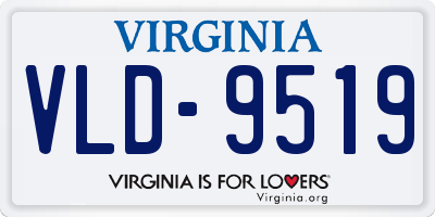 VA license plate VLD9519