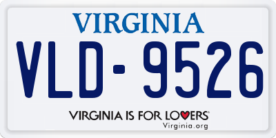 VA license plate VLD9526