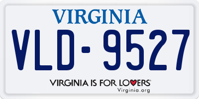 VA license plate VLD9527