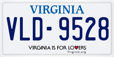 VA license plate VLD9528