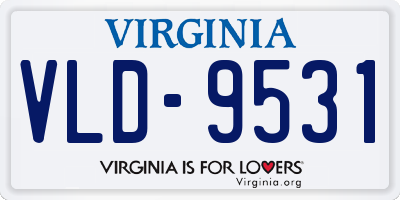 VA license plate VLD9531