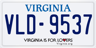 VA license plate VLD9537
