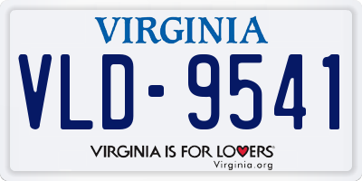 VA license plate VLD9541