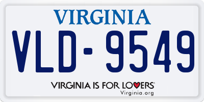 VA license plate VLD9549