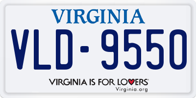 VA license plate VLD9550