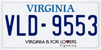 VA license plate VLD9553
