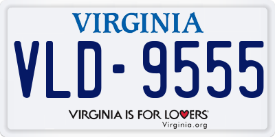 VA license plate VLD9555