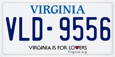 VA license plate VLD9556