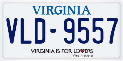 VA license plate VLD9557