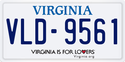VA license plate VLD9561