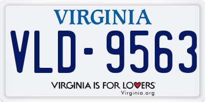 VA license plate VLD9563