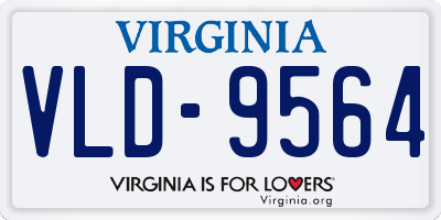 VA license plate VLD9564