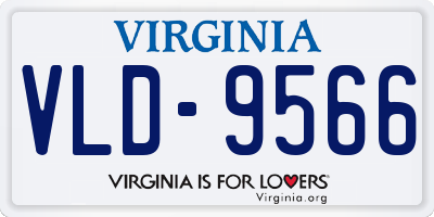 VA license plate VLD9566