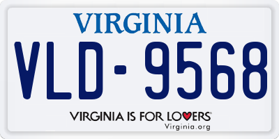 VA license plate VLD9568