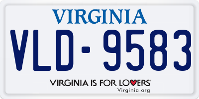 VA license plate VLD9583